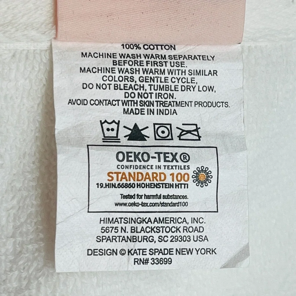NWT Kate Spade Bath Towel White 30